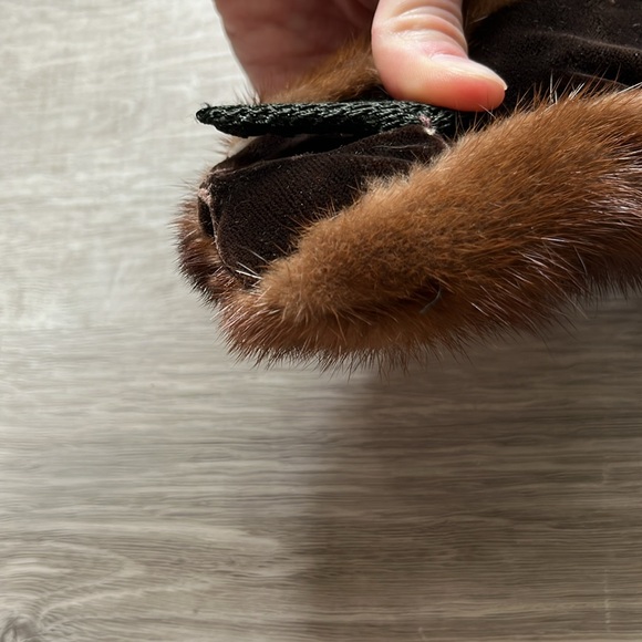Vintage Mink Fur Scarf Collar Neck Wrap Full Pelt‎ Stole Brown 32” x 4” - Picture 11 of 12